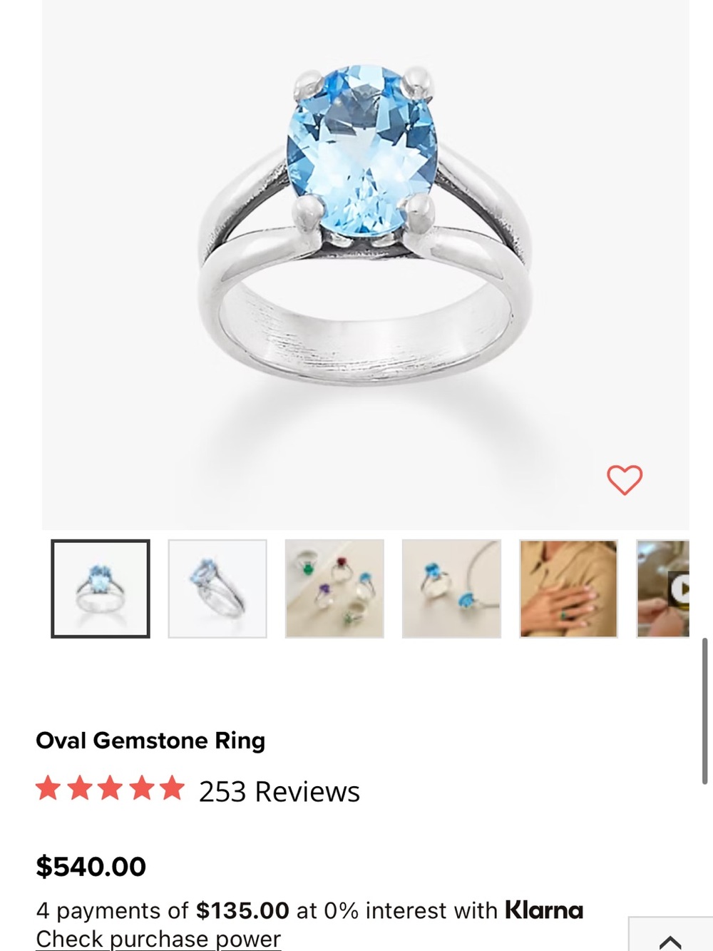 James Avery Oval Blue Gemstone Ring in Silver
